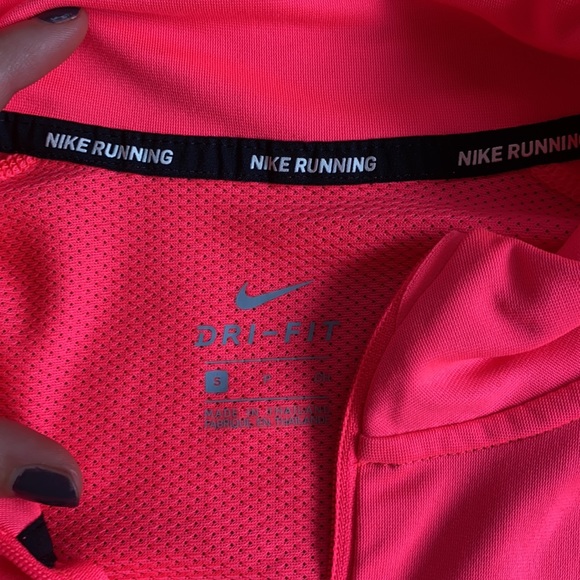 pink nike 1 2 zip top